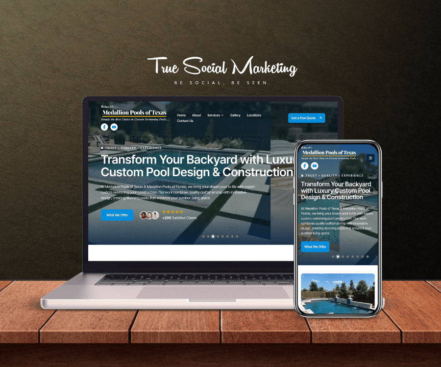 Medallion Pools Website Design